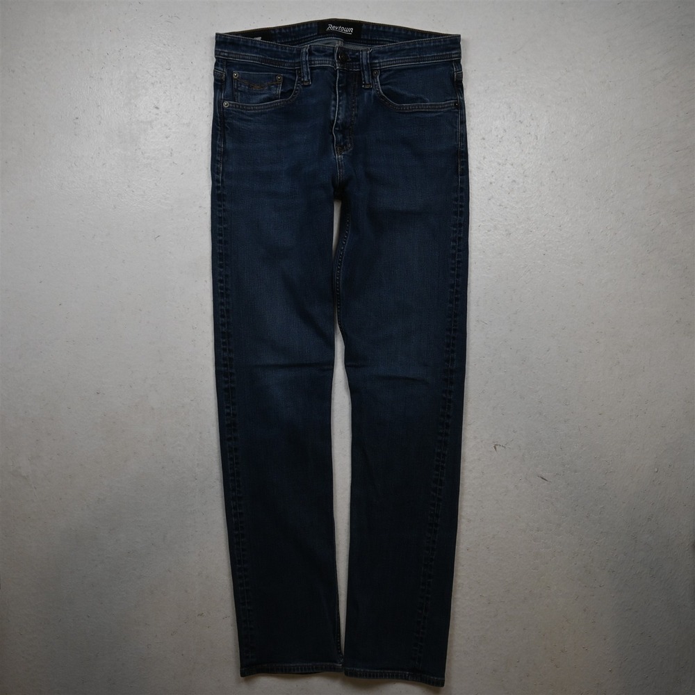 Revtown 32x32 Medium Stretch Denim Sharp Slim 5 Pocket Mens Jeans